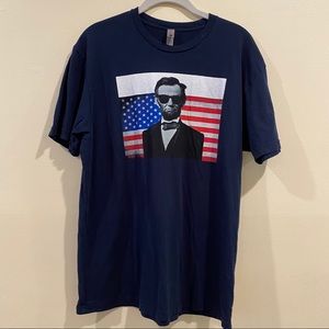 Men’s American Flag Abraham Lincoln T-Shirt